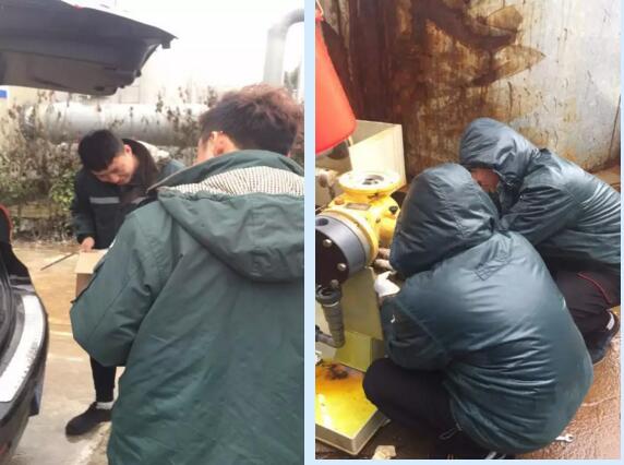南方泵業(yè)售后人員風雨無阻